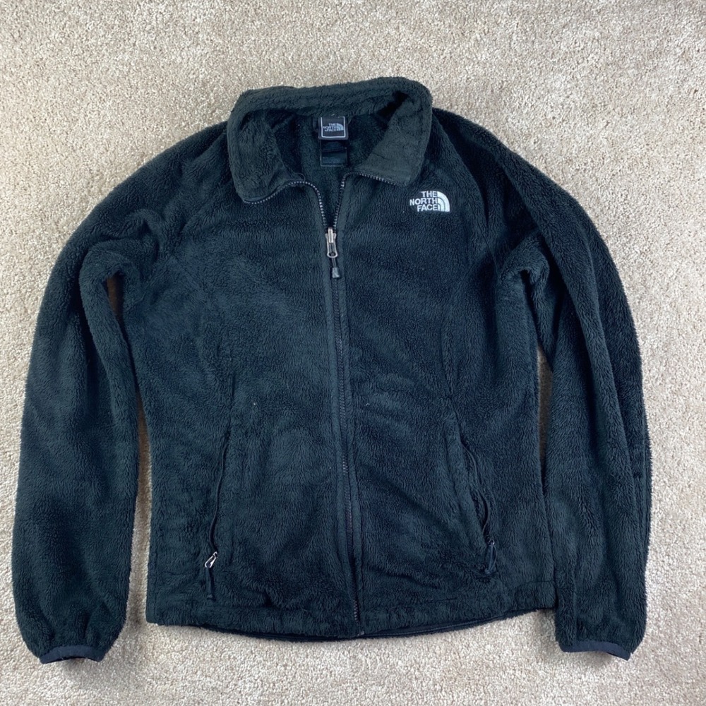 The North Face Fleece Jacket Black Full Zip Women's S/P‎ Lightweight Cozy Fuzzy